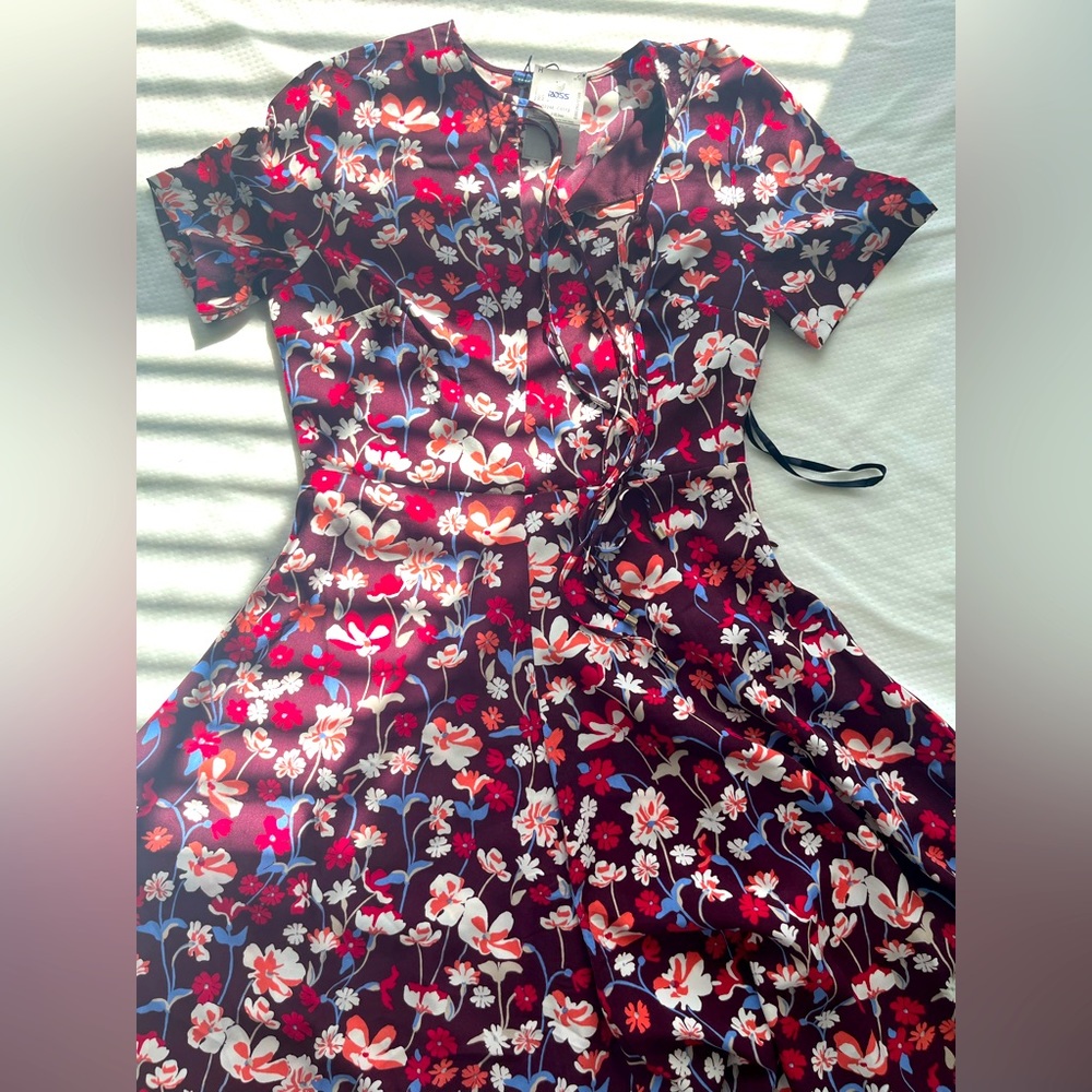 Floral dress, tags still on